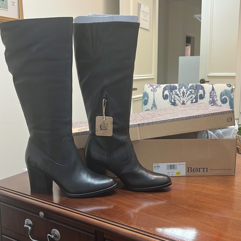 Born Elbe Women’s Boots Black Full Grain Leather